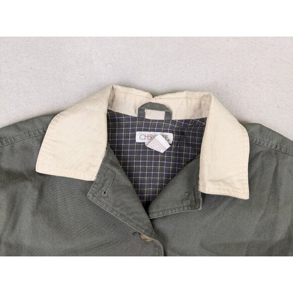 CHEROKEE - WOMEN'S GREEN COTTON CANVAS JACKET - LIGHTWEIGHT - SIZE S - Picture 6 of 11
